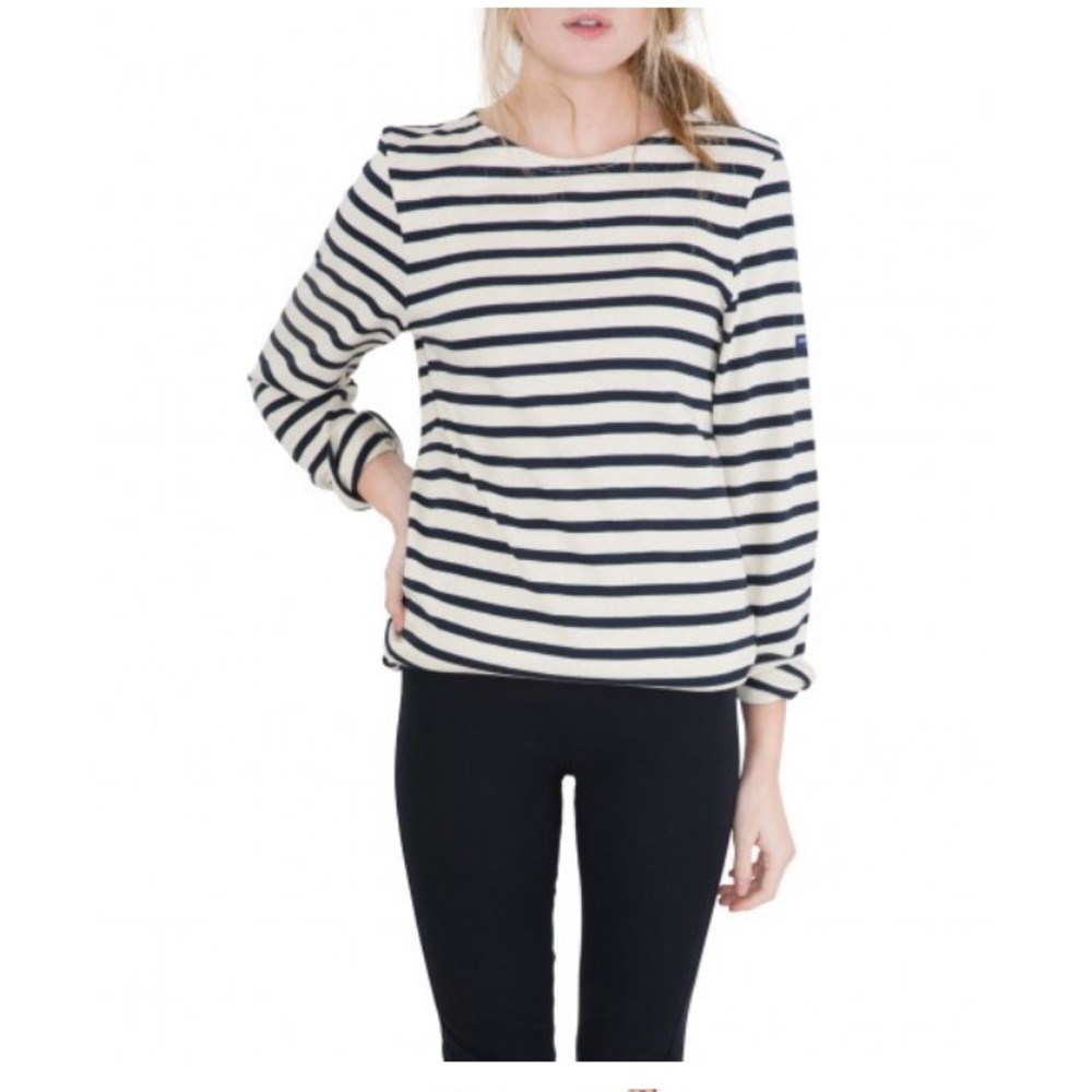 Saint James Unisex Striped Long Sleeve Tee